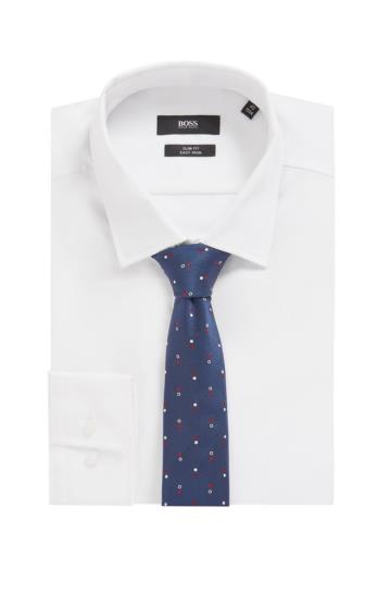 Krawaty BOSS Italian Made Patterned Ciemny Niebieskie Męskie (Pl01497)